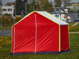 Namiot na stelażu z tropikiem K160/4 - rozmiar 2m x 2m x 1,2/1,8m