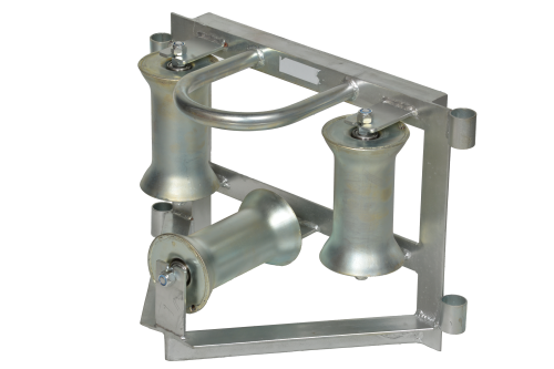 Rolka kablowa kątowa stalowa 3x250 mm