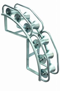 Rolka kablowa kątowa stalowa - 6 rolek