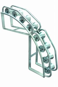 Rolka kablowa kątowa stalowa - 8 rolek