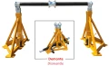 Podnośnik hydrauliczny do bebnów 15 000 kg z łozyskowana osią
