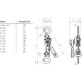 Wciągarka łańcuchowa YALE Handy 500 kg łańcuch 5,0 m