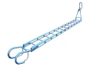 Drabina aluminiowa pionowa/pozioma 4+2 m WL 300/100 kg z szyną