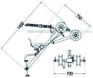 Rowerek inspekcyjny 2 przewody WL 100 kg