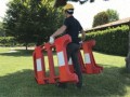 Składana plastikowa bramka w zamknięciu kwadratowym lub barierze liniowej