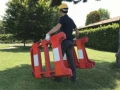 Składana plastikowa bramka w zamknięciu kwadratowym lub barierze liniowej