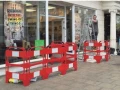 Składana plastikowa bramka w zamknięciu kwadratowym lub barierze liniowej