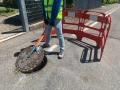 Składana plastikowa bramka w zamknięciu kwadratowym lub barierze liniowej