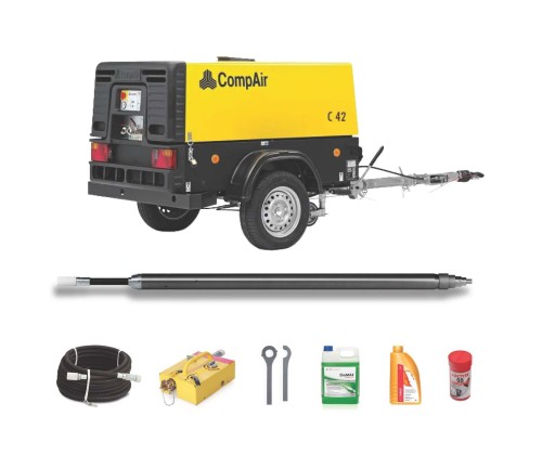 Maszyna przeciskowa - kret 130 mm  - zestaw z kompresorem COMP AIR