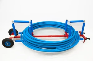 Rozwijak uniwersalny rolkowy do rur HDPE, PE, PERT, PEX.